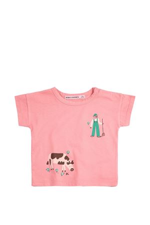 t-shirt in cotone rosa BOBO CHOSES KIDS | B126AB010.